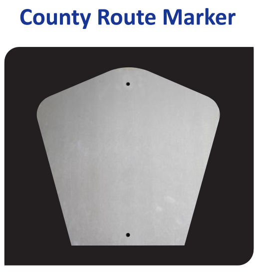 Vulcan Aluminum County Route Marker Sign Blank