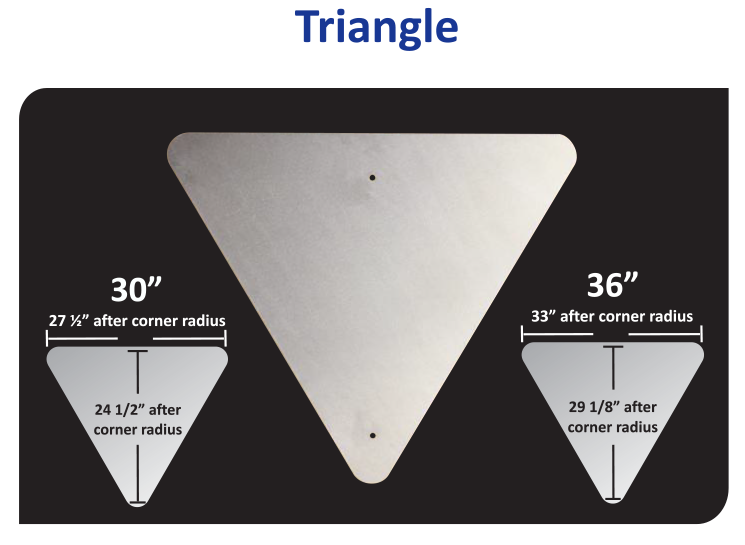 Vulcan Aluminum Triangle Sign Blank